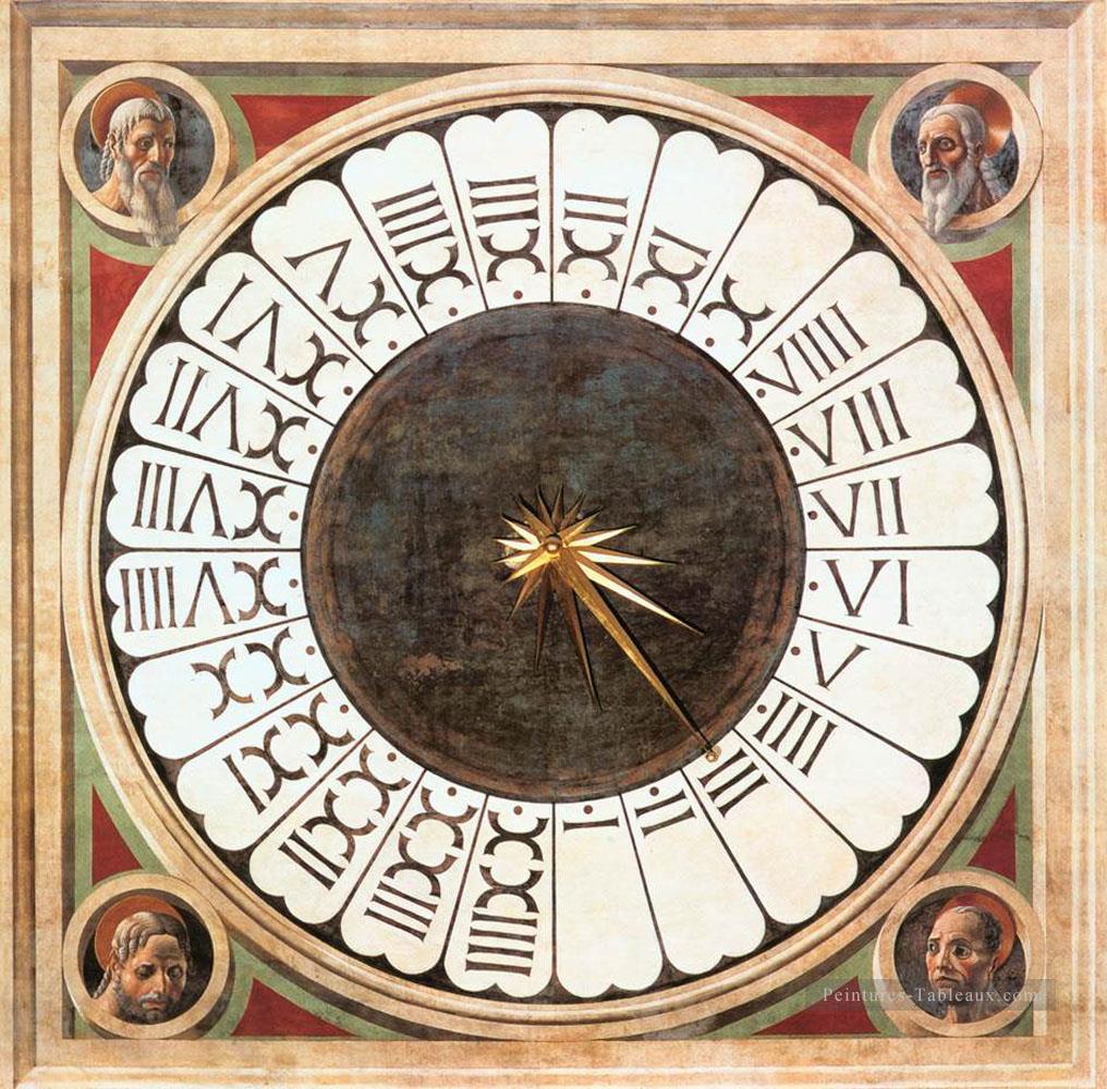 Horloge aux têtes de prophètes début de la Renaissance Paolo Uccello Peintures à l'huile